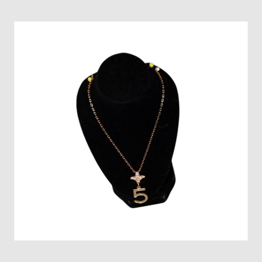Reworked pre owned Chanel No 5 Pendant Necklace