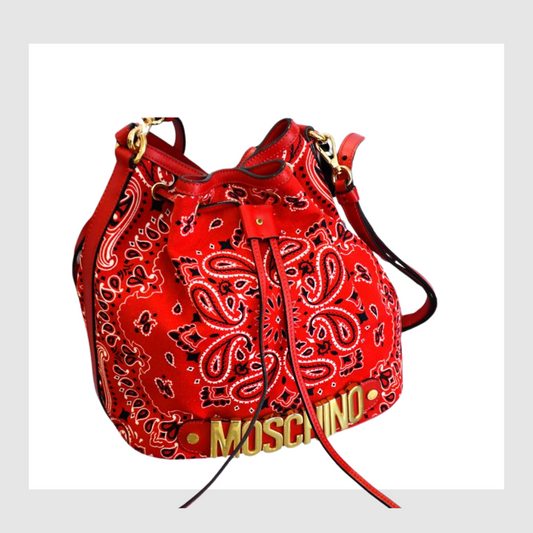 Preowned Moschino Bandana Bucket Bag