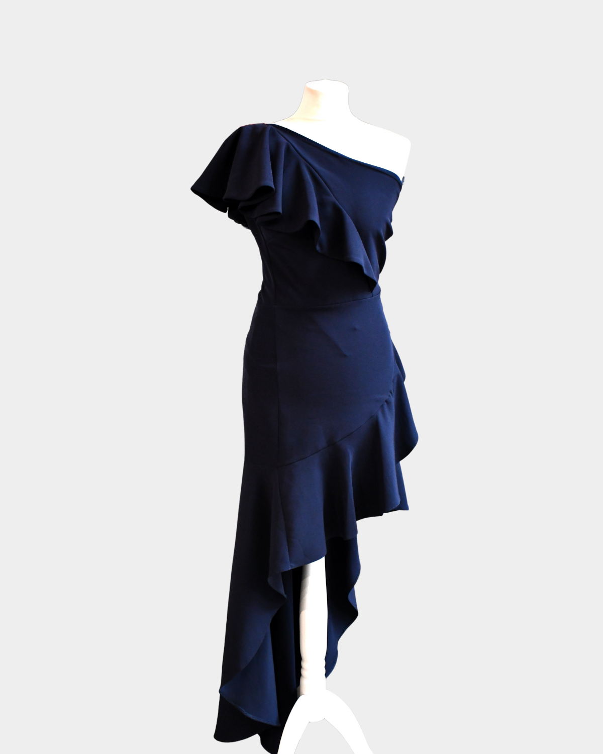 True Violet Navy One Shoulder Evening Dress BNWT 10