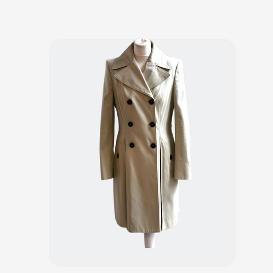 Preowned Burberry London Pleated Skirt Trench Coat