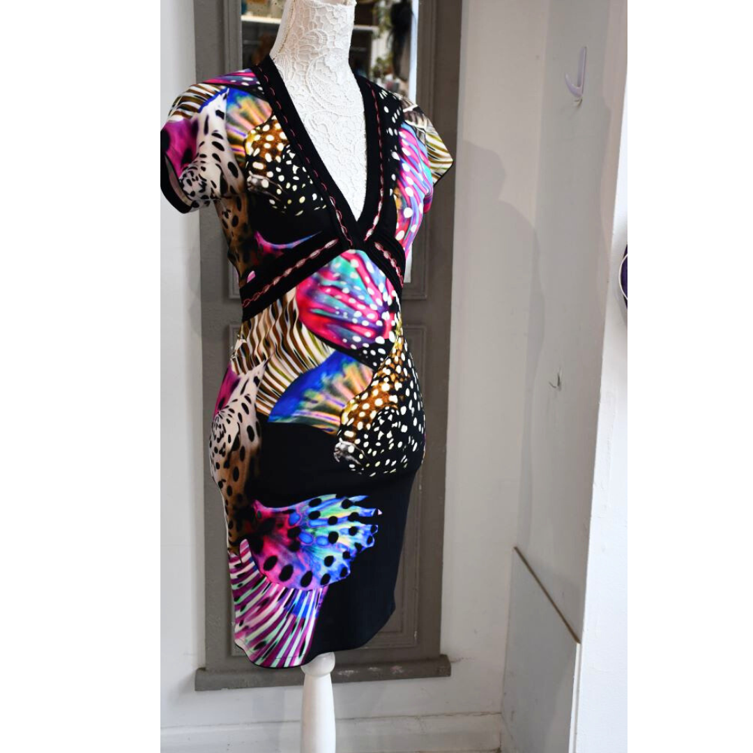 preloved Robert Cavalli Tropical Fish Mini Dress