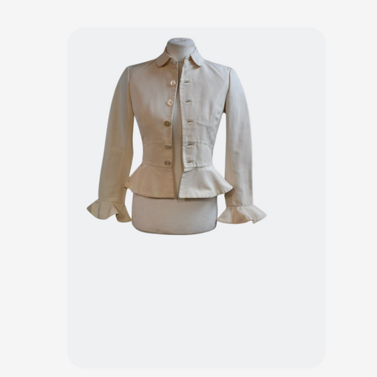 preowned Ralph Lauren Cotton Silk Cream Jacket