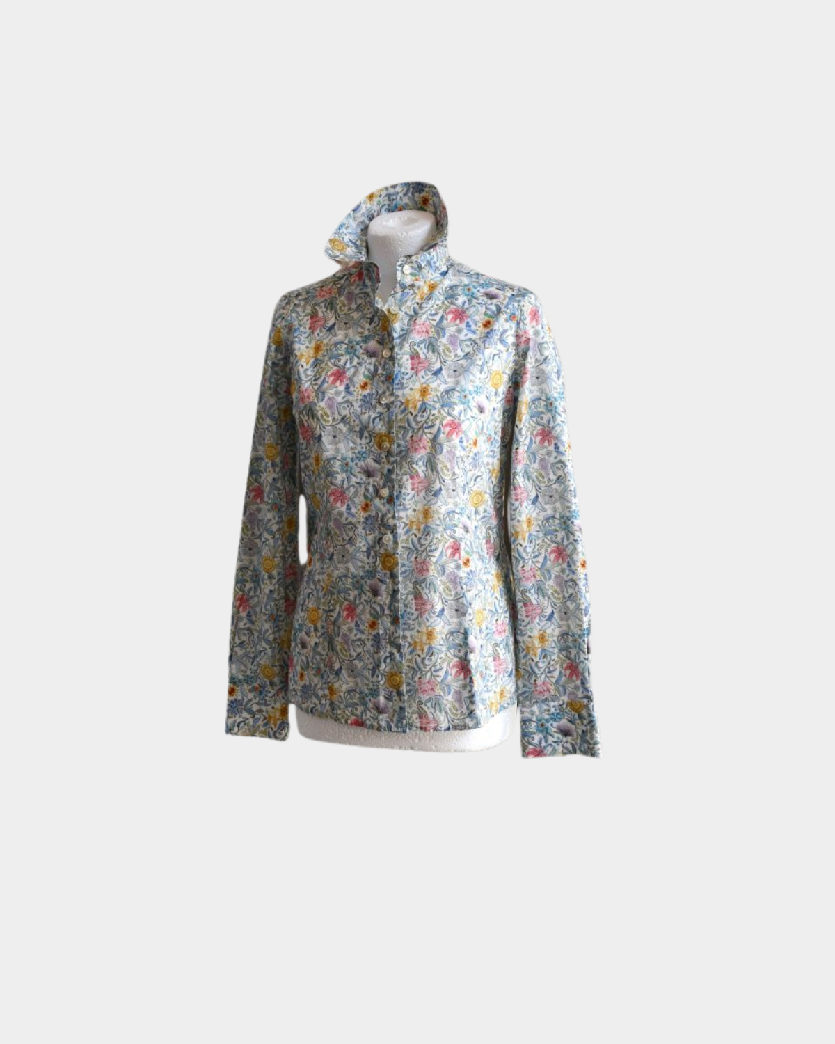 pre owned B.M. Clothing Liberty Fabric Floral Cotton Shirt