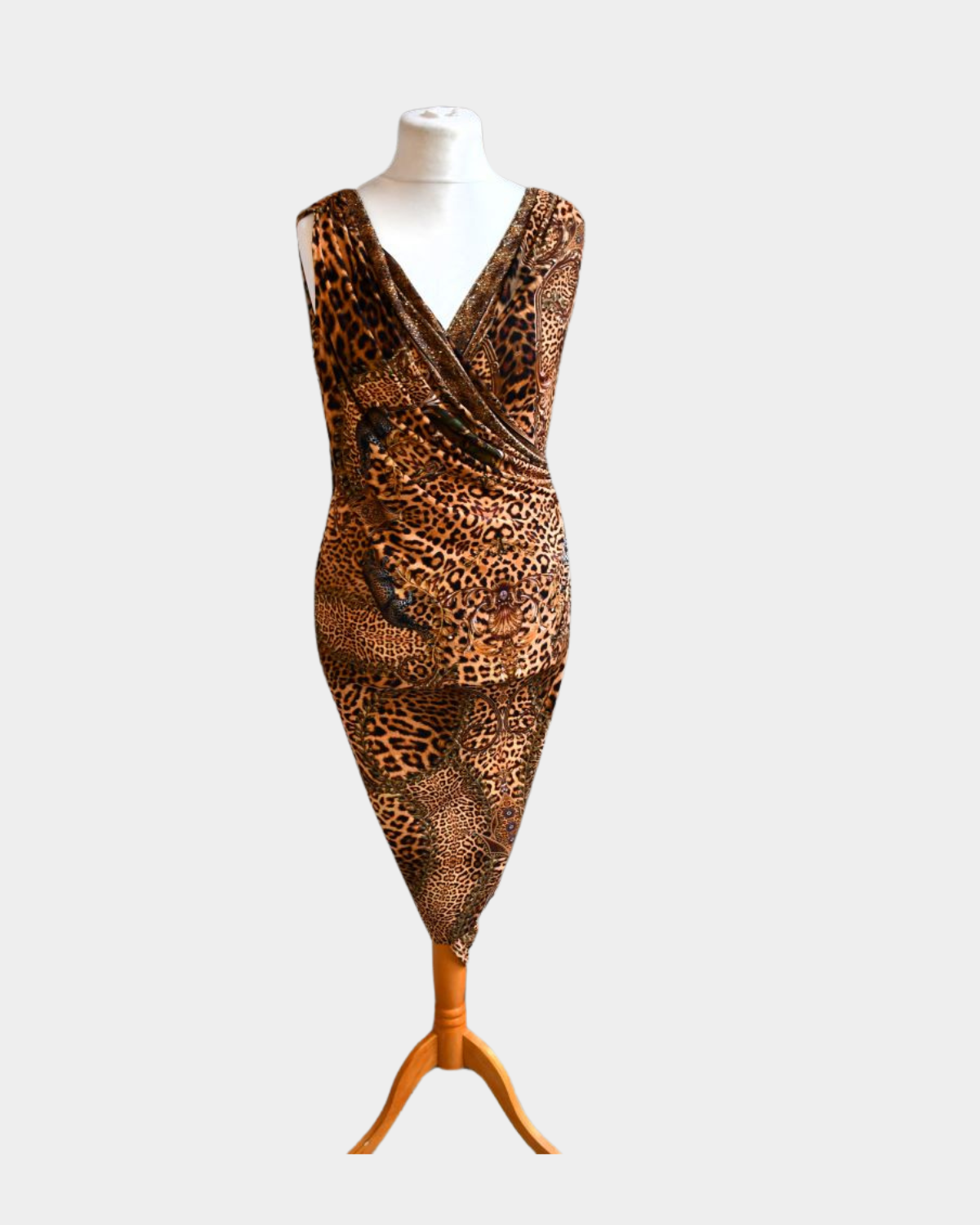 preowned Camilla Lady Lodge animal print Draped Dress