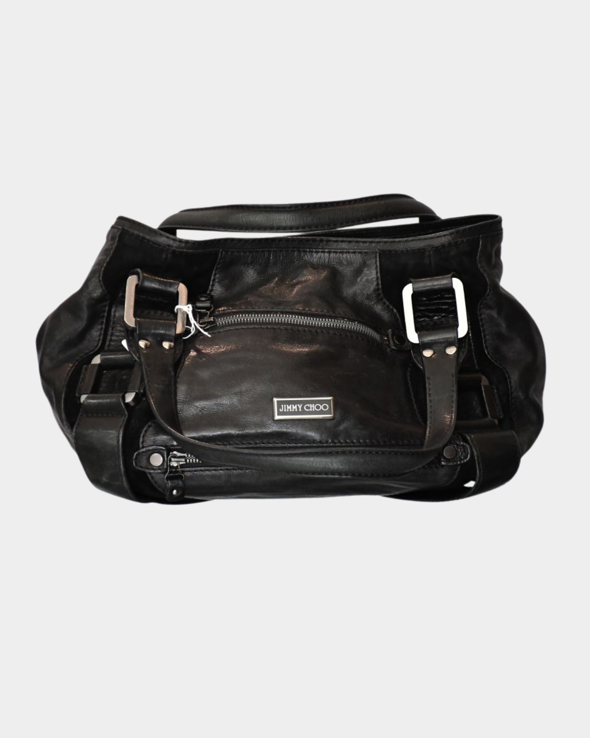 pre owned Jimmy Choo Black Leather Maddy Bag