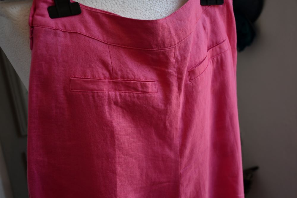 Mint Velvet Pink Wide Leg Linen Trousers (8)