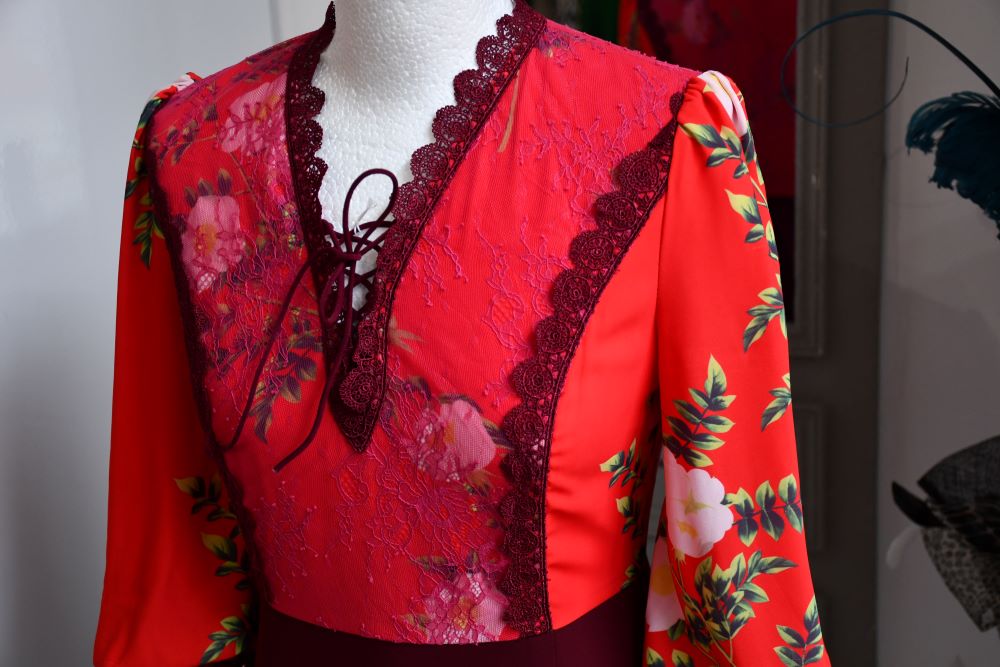 Comino Couture Burgundy Pink & Red Sweet Pea Dress (10)