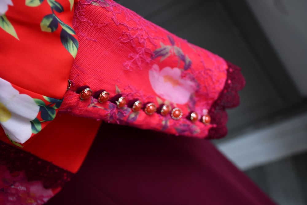 Comino Couture Burgundy Pink & Red Sweet Pea Dress (10)