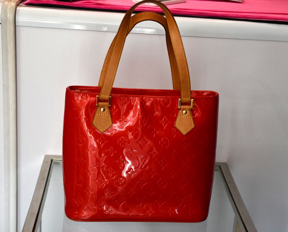 Louis Vuitton Houston Rouge Vernis Monogram Tote Bag