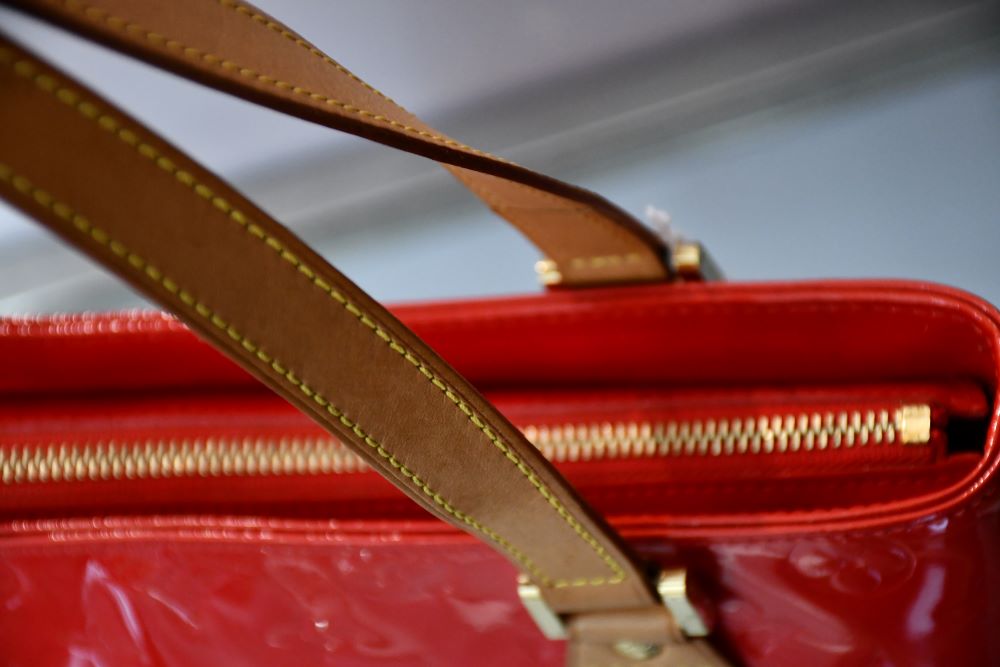 Louis Vuitton Houston Rouge Vernis Monogram Tote Bag