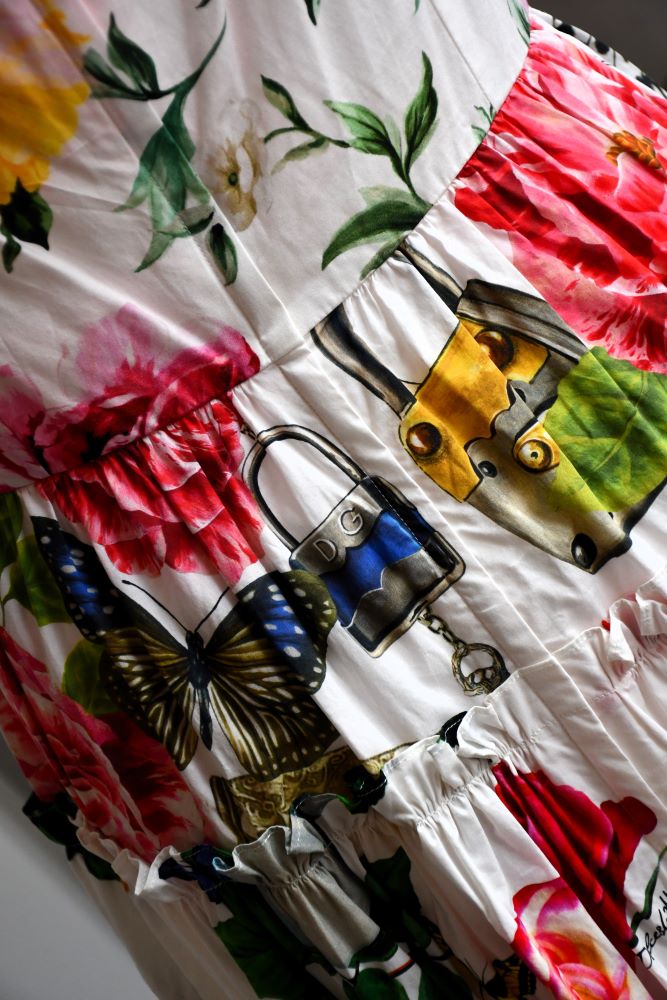 Dolce and Gabbana Fit and Flare Cotton Maxi Dress (44)