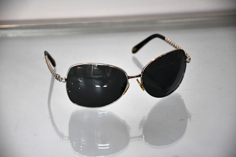 Tiffany Blue Black Lens Butterfly Sunglasses