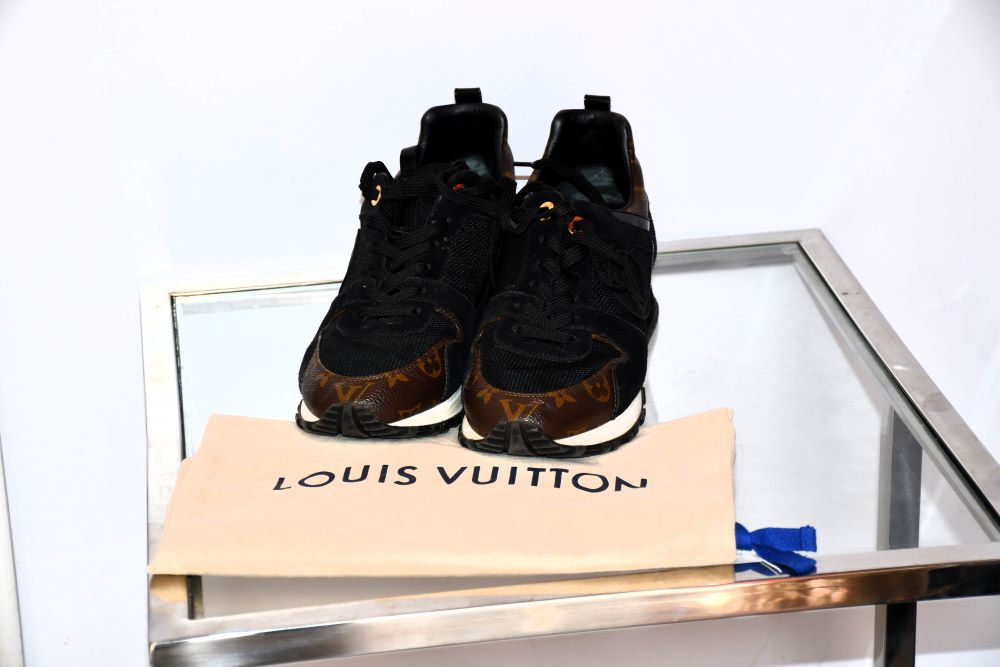 preowned Louis Vuitton Monogram Runway Sneakrs with dustbag