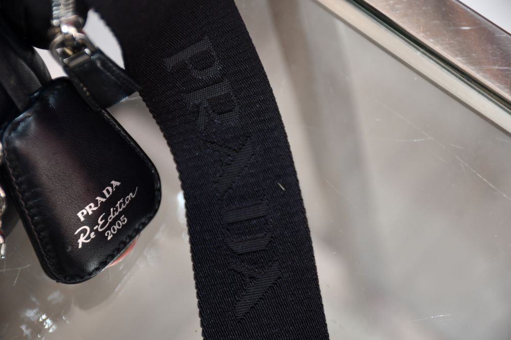 Prada Re-Edition Black Nappa Leather Shoulder Bag