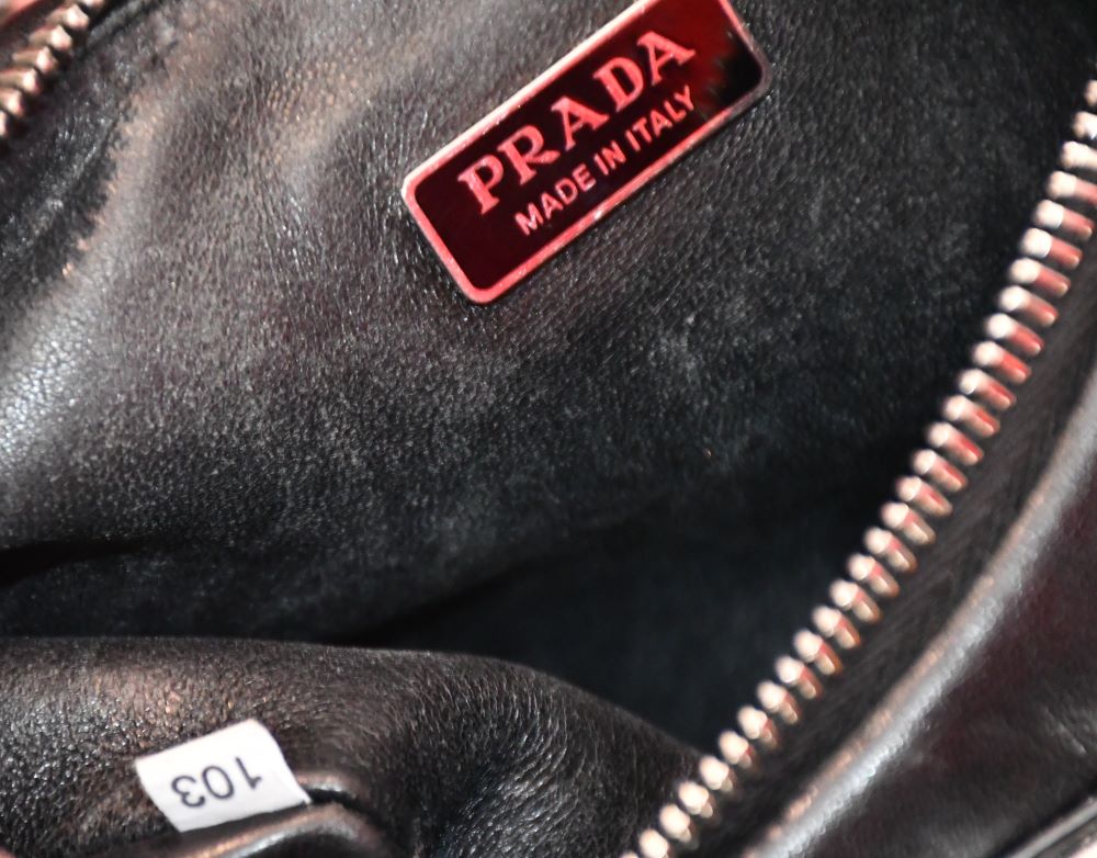 Prada Re-Edition Black Nappa Leather Shoulder Bag