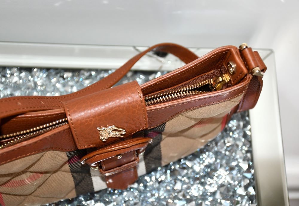 Burberry Check Quilted Shoulder Bag