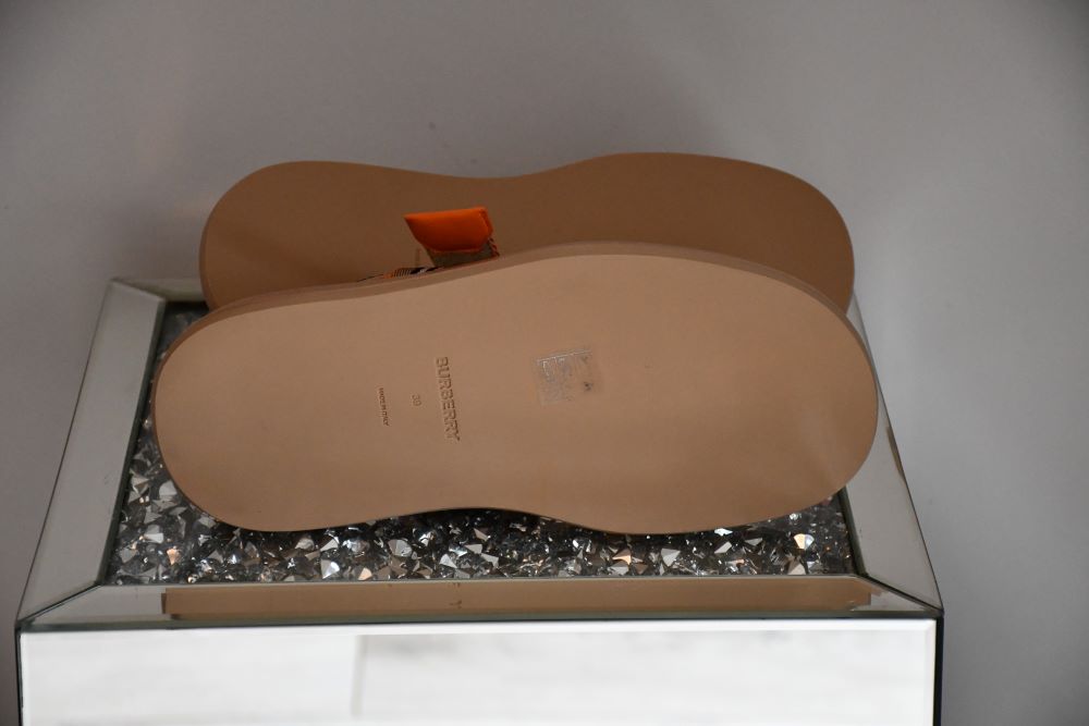 Burberry Alf Sol Eve Orange Sandal (6) BNWT