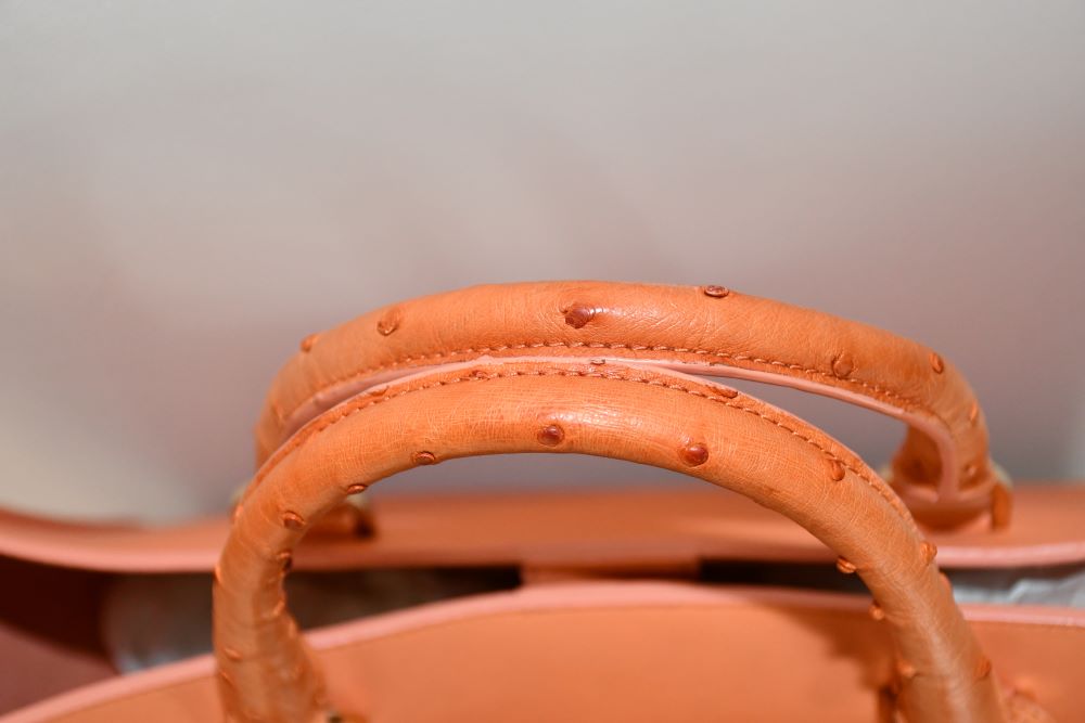Mulberry Willow Ostrich Apricot Leather Bag