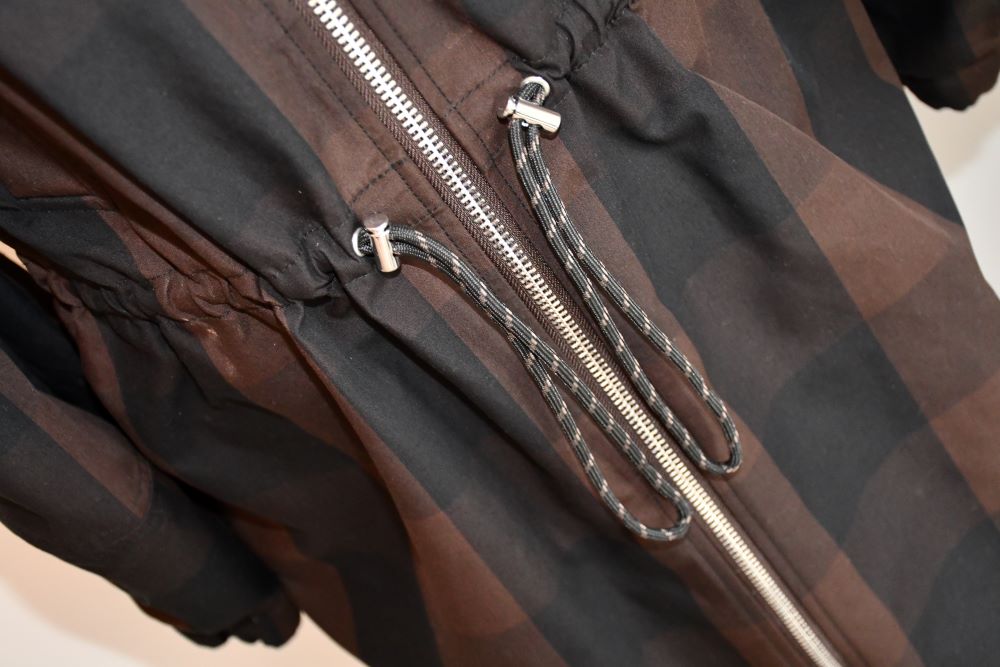 Ganni Brown Checked Oversized Brown Coat S/M