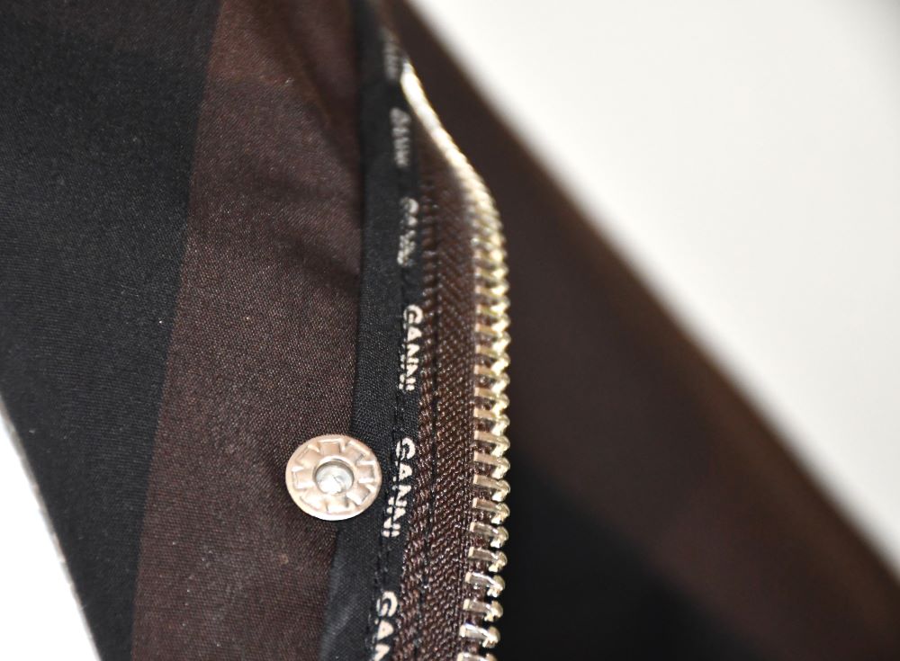 Ganni Brown Checked Oversized Brown Coat S/M