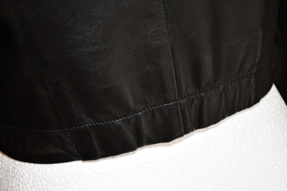 Mulberry Black Leather Crop Jacket (8)