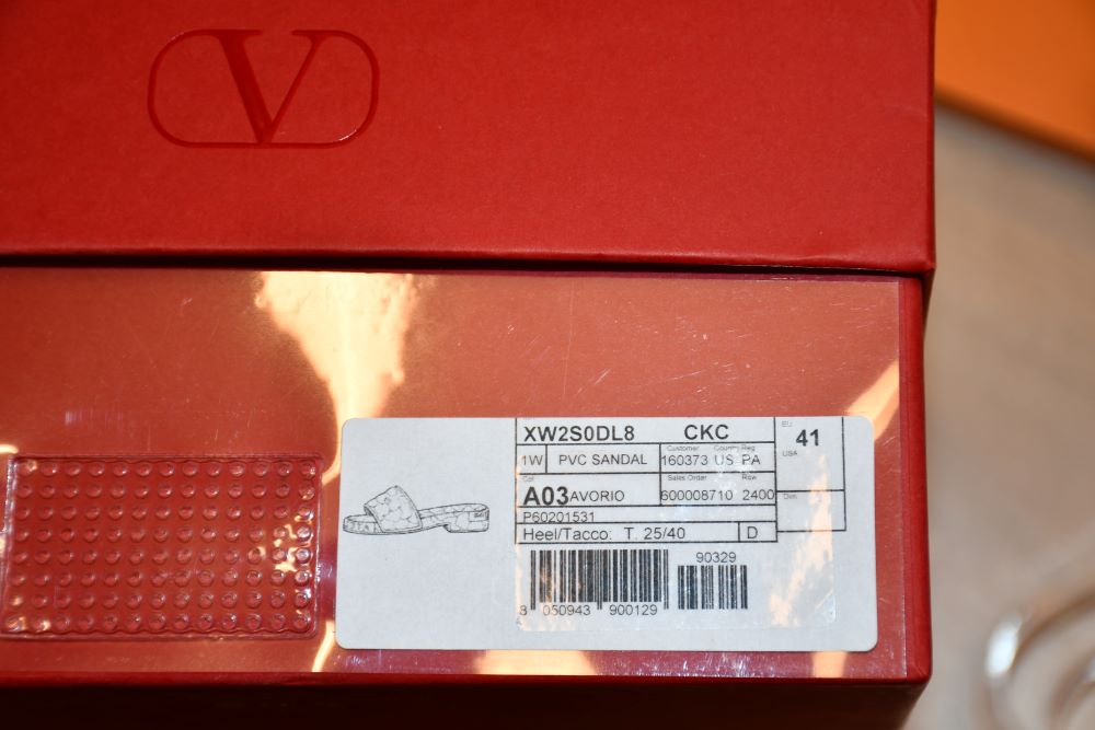 Valentino Atelier Tacco Heel PVC Slide Sandal (41)