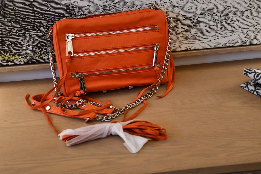 Rebecca Minkoff Orange Leather Crossbody Bag BNWT