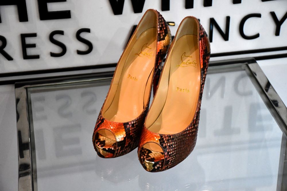 Louboutin Vendome 120 Python Pesce Shoes (6) UNUSED