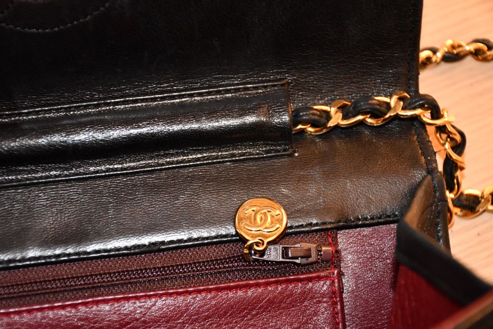 Chanel Vintage Black Lambskin Classic Handbag