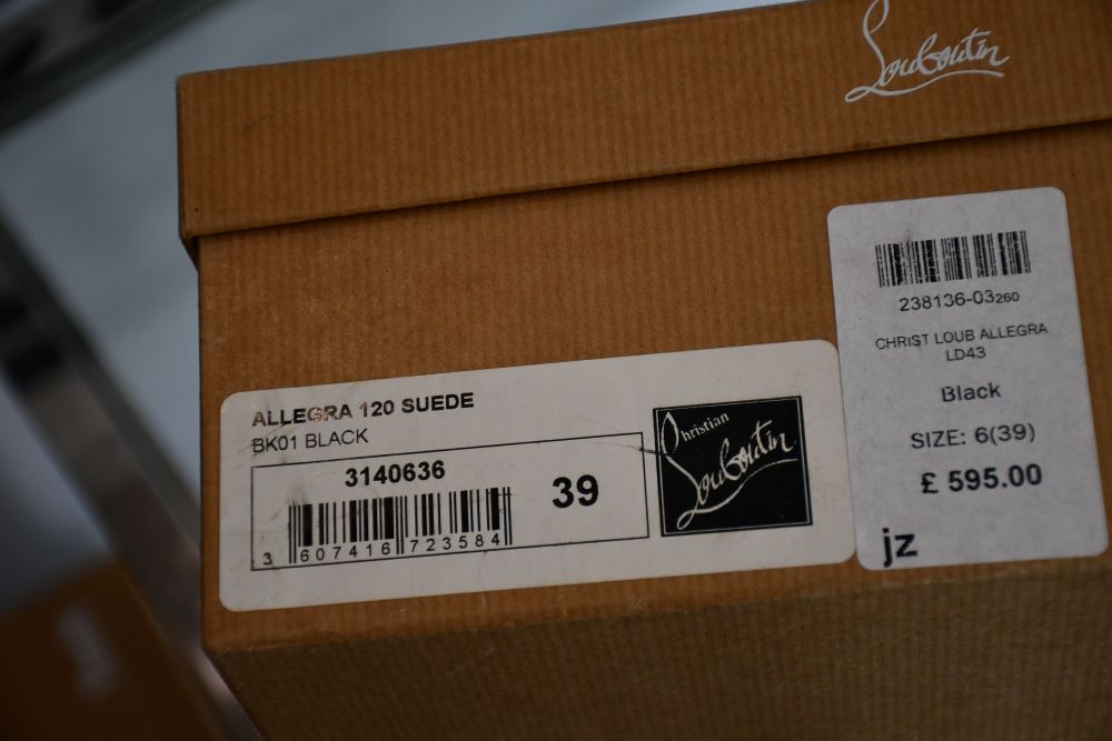 Louboutin Alegra 120 Black Lace Up Heels (6)