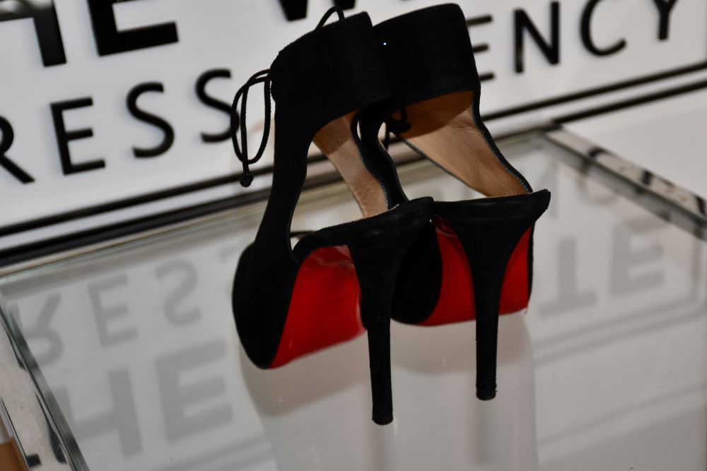 Louboutin Alegra 120 Black Lace Up Heels (6)