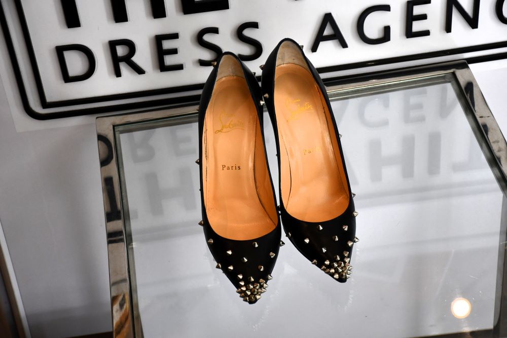Louboutin Degraspike 100 Kid Leather Stud Shoes (6)