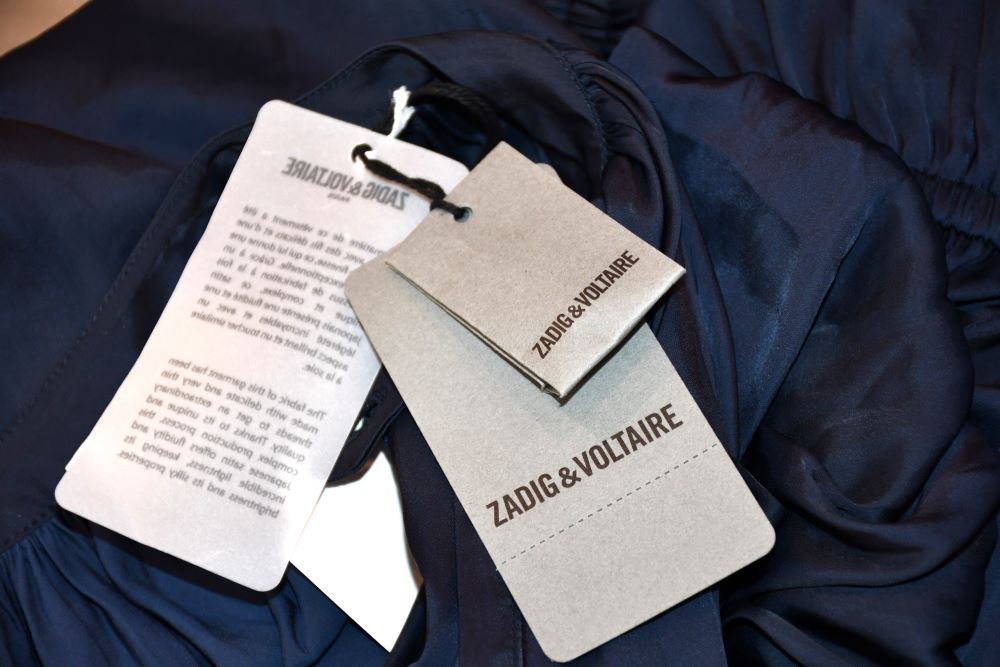 Zadig & Voltaire Romina Satin Navy Mini Dress (8) BNWT
