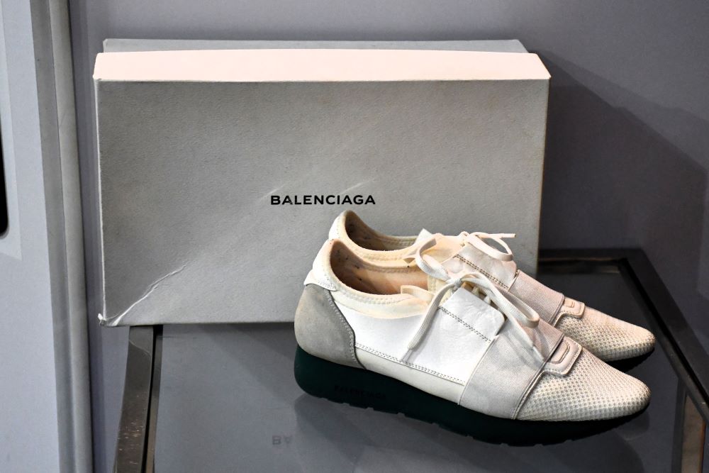 preowned Balenciaga Mihara White Leather Trainers