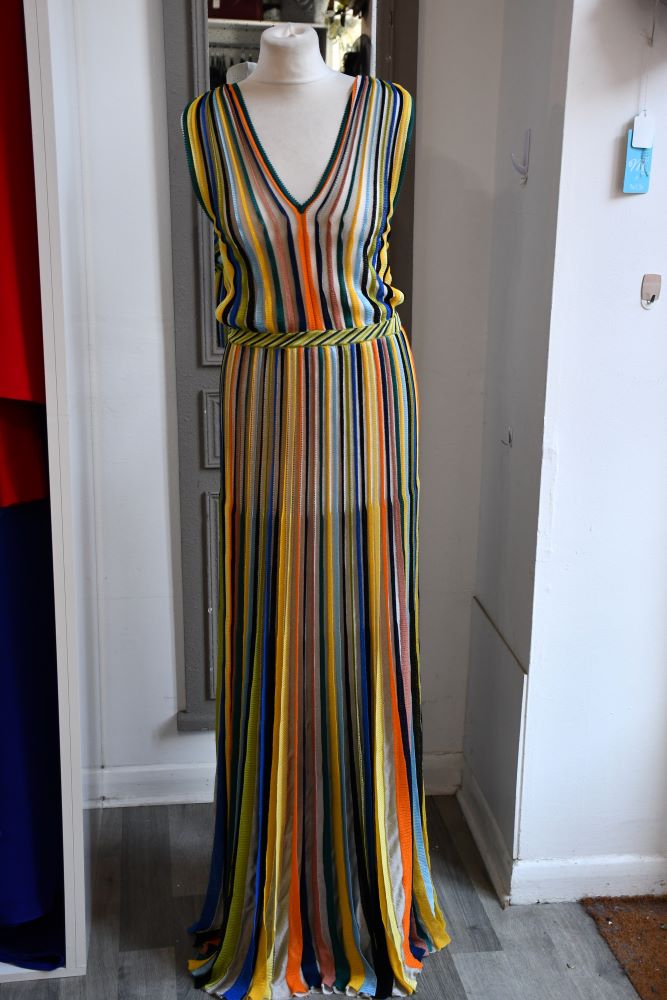 preloved Missoni Striped Sleeveless Multicolour Maxi Dress