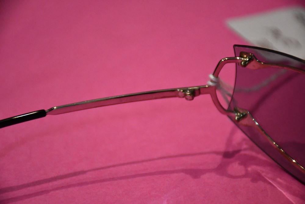 Cartier Grey Cat Eyes Non Rimmed Sunglasses