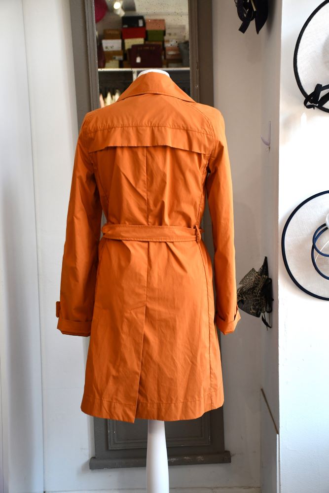 Max Mara Studio Orange Trench Coat (8)
