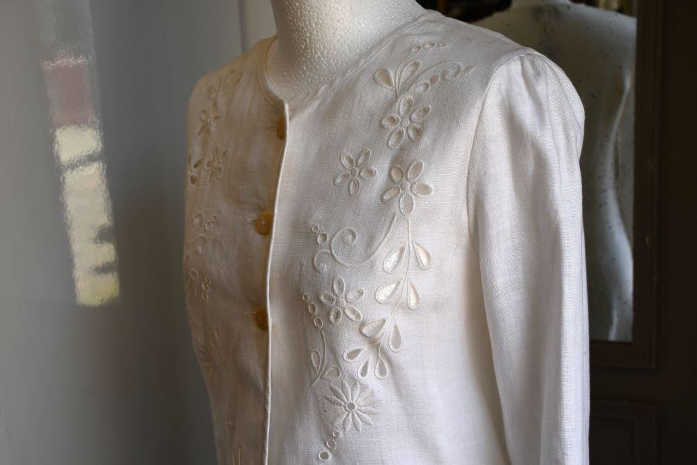 Kenzo White Linen Summer Jacket (10)
