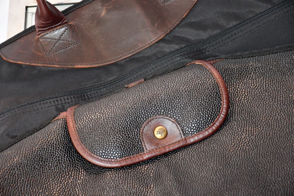 Mulberry Leather Trim Heritage Suit Carrier