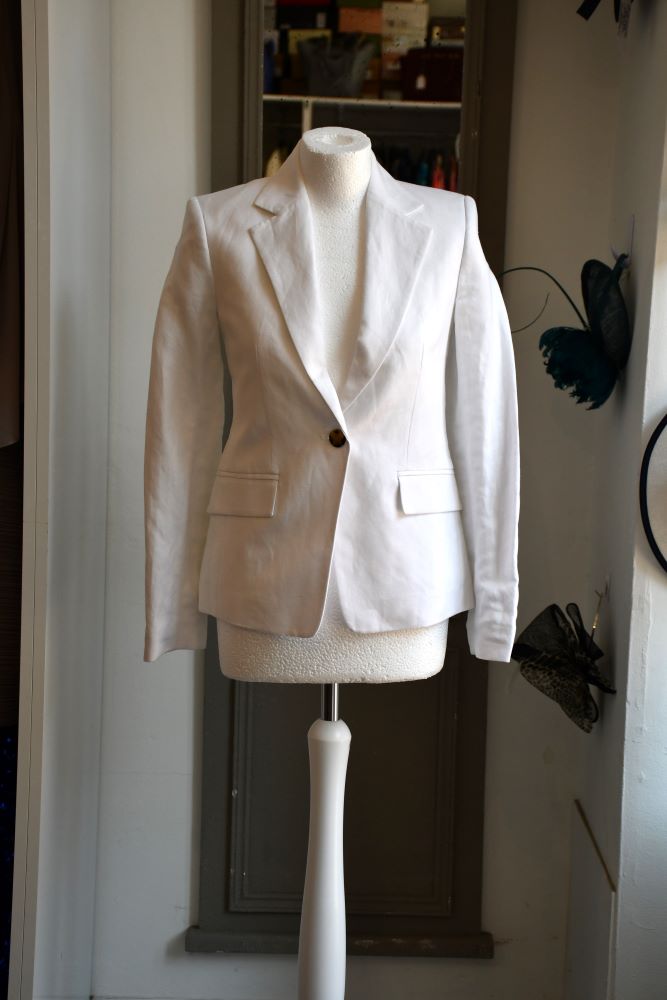 preloved Club Monaco White Linen blazer BNWT