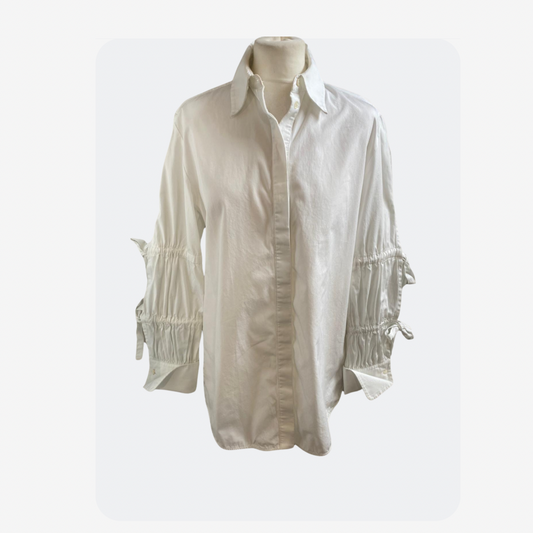 Victoria Beckham White Ovesized Cotton Shirt
