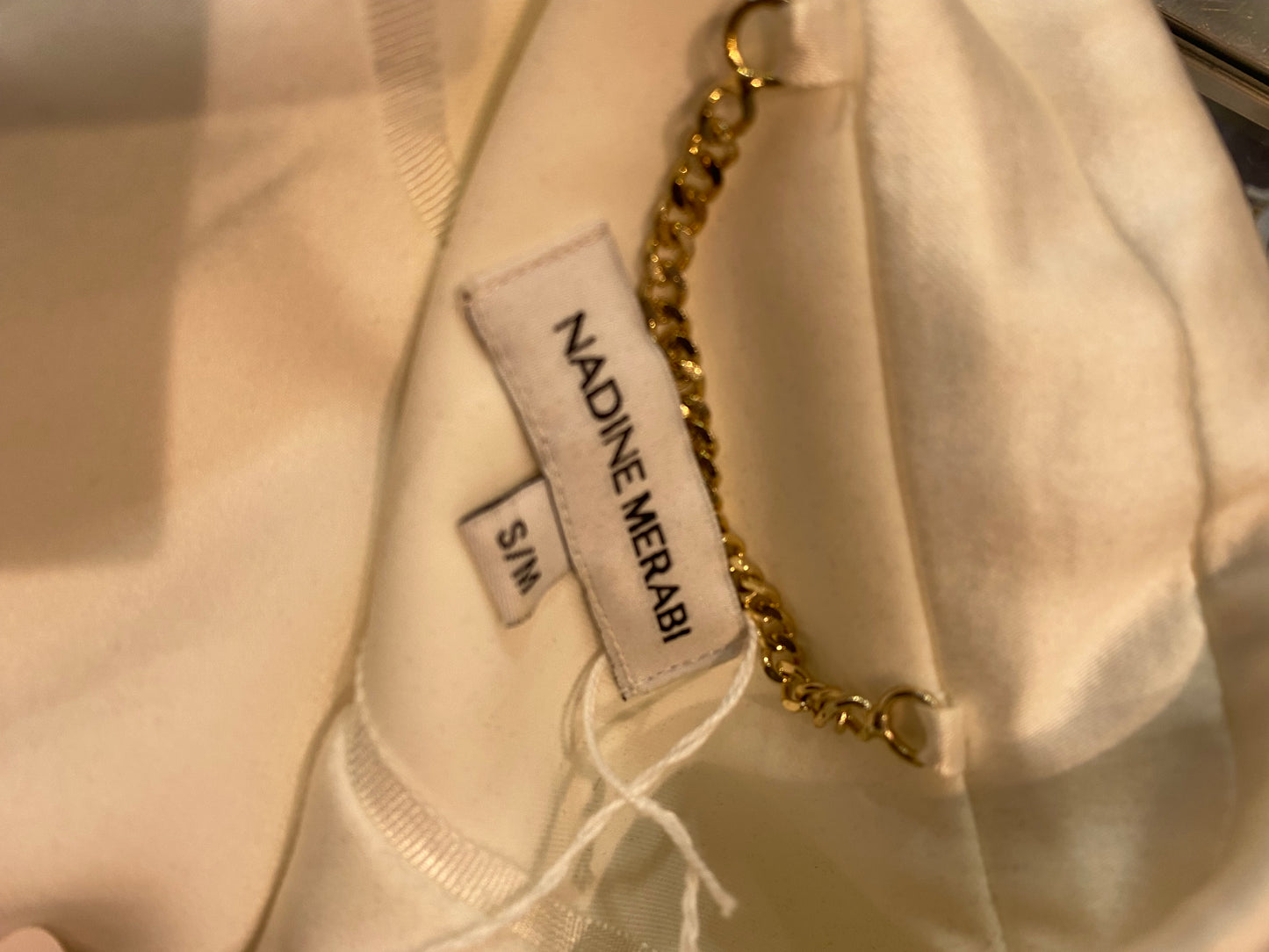 Nadine Merabi White Pearl Jacket (S/M)