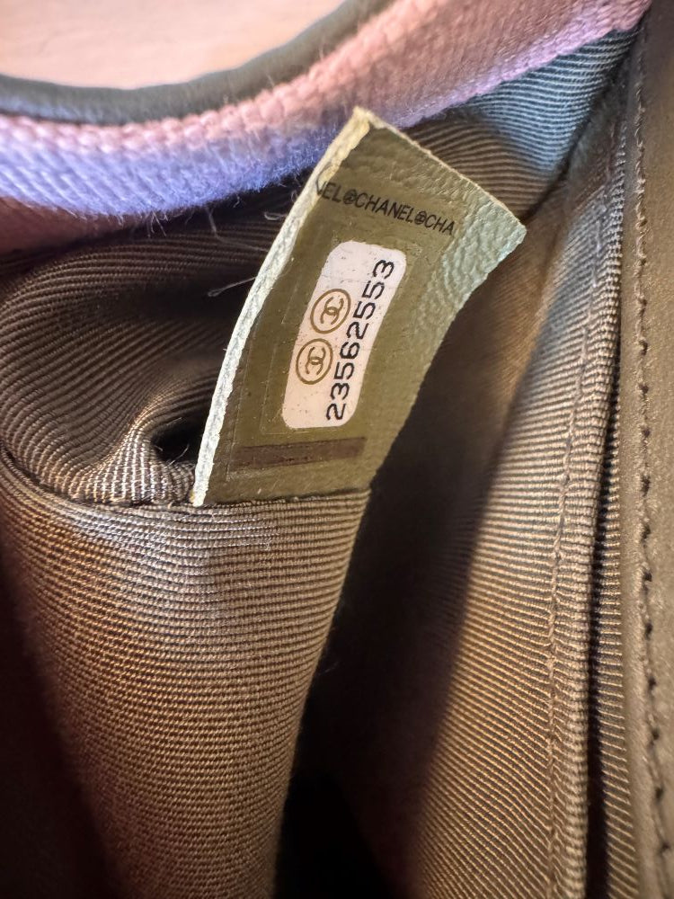 Chanel Small Boy Olive Green Caviar Lambskin Bag