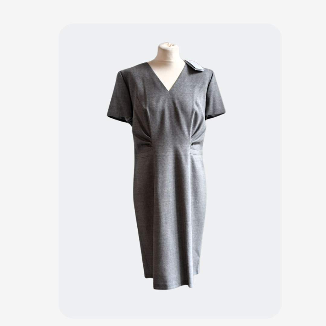 preowned Hobbs Grey Wool Dress 