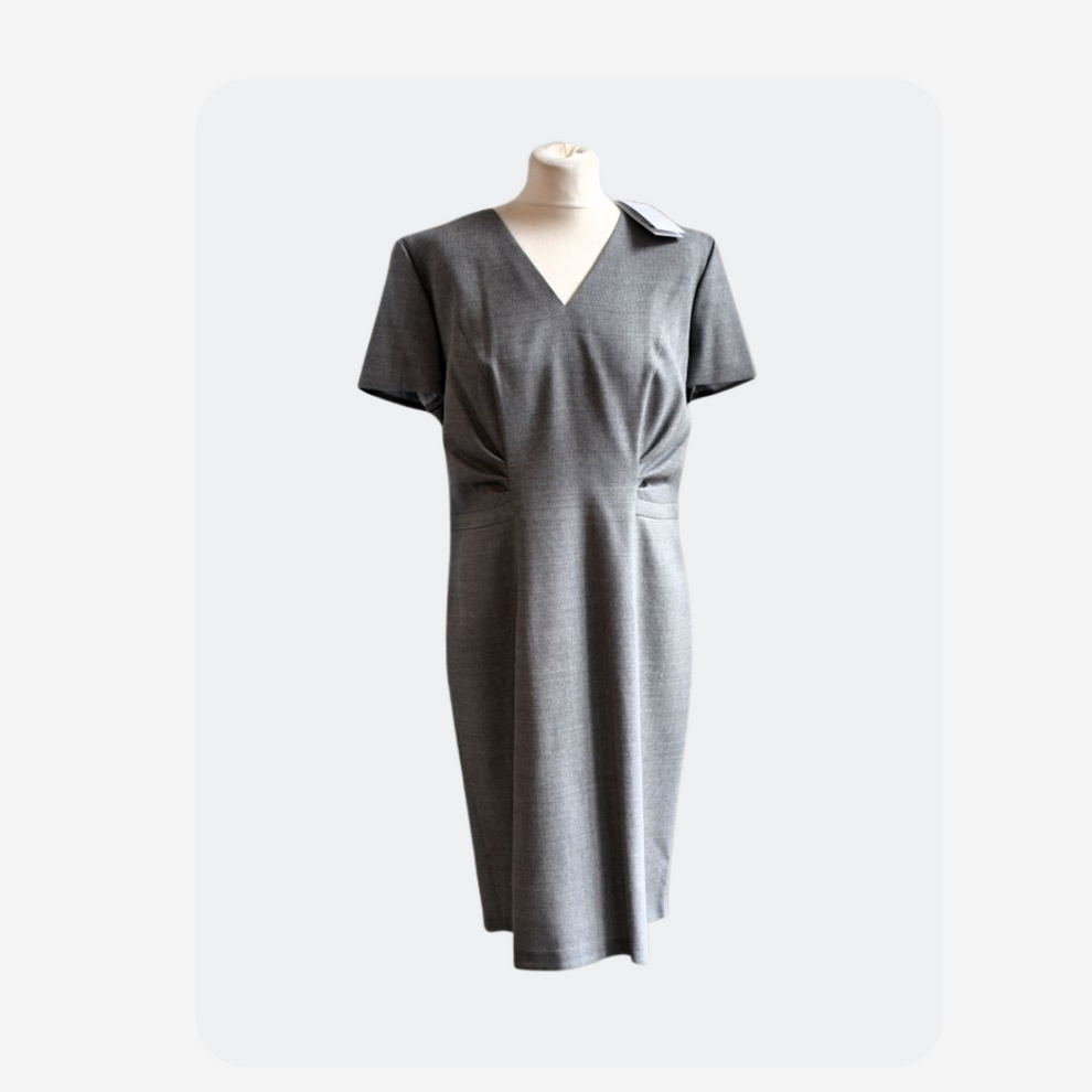 Hobbs Grey Wool Dress (16) BNWT – The White Dress Agency