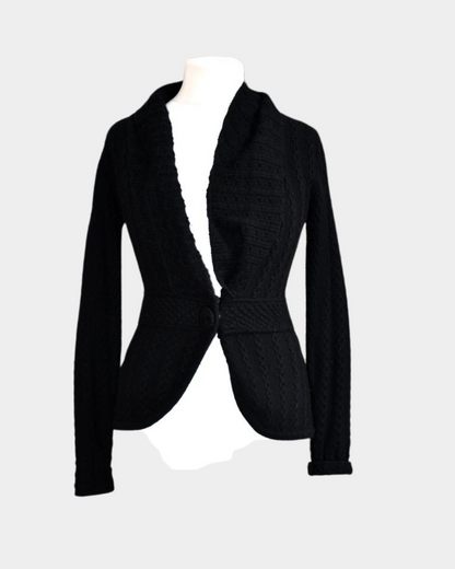 Paul Costello Black Wool Cardigan (10)