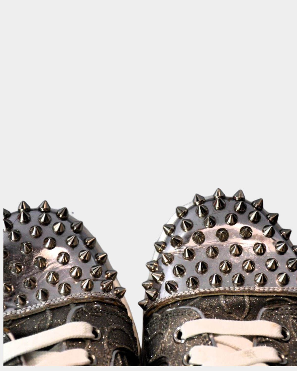 Silver christian louboutin sneakers sales