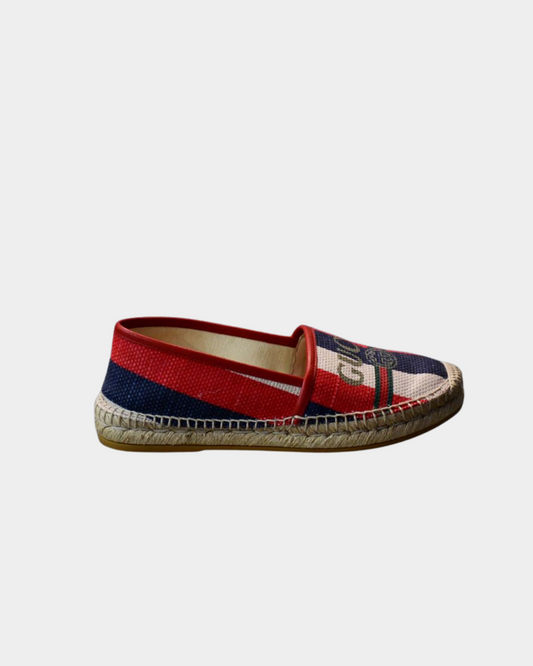 Gucci Tela Retino 900 Malaga Kid Leather Espadrilles (36.5)( NO DISCOUNT)