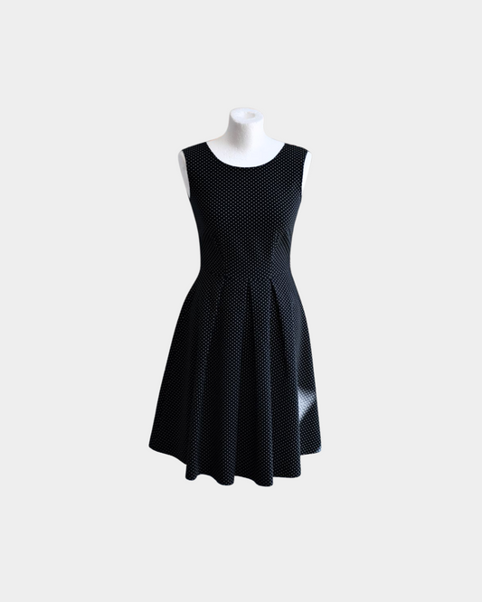 Luisa Cerano Sleeveless Polka Dot Cotton Dress