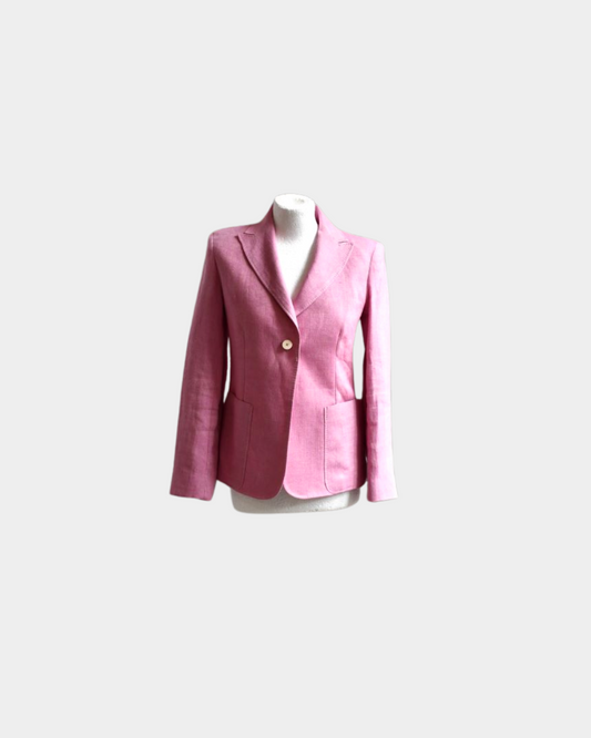 Weekend Max Mara Pink Linen Jacket (8)